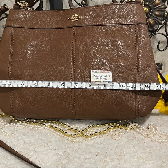 Authentic COACH Small Lexy Pebbled Leather Shoulder Bag EUC! # 23537 Saddle - Picture 6 of 12